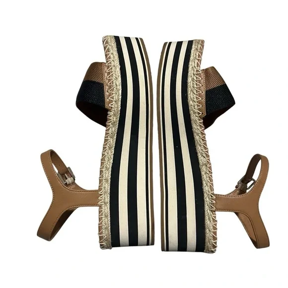 Kate Spade Picnic Platform Sandal Size 9 Ankle Strap Leather - Picture 7 of 12